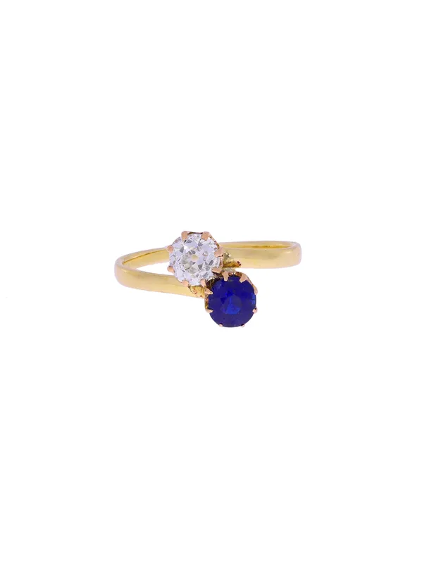 Damenring – TIFFANY&Co. Bicolor mit Saphir und Diamant