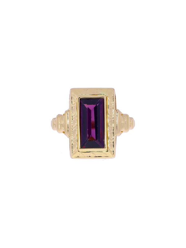 Damenring – Gelbgold mit Glaspaste