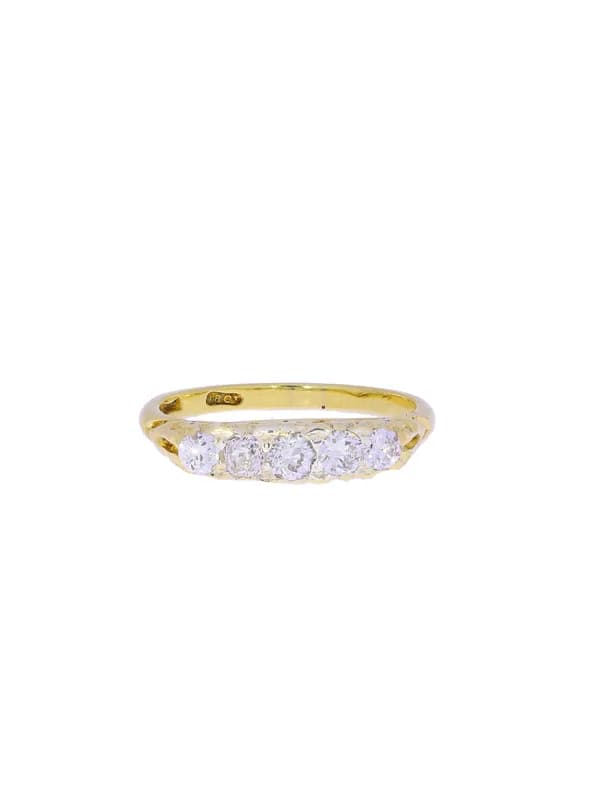 Damenring – Gelbgold mit Diamanten