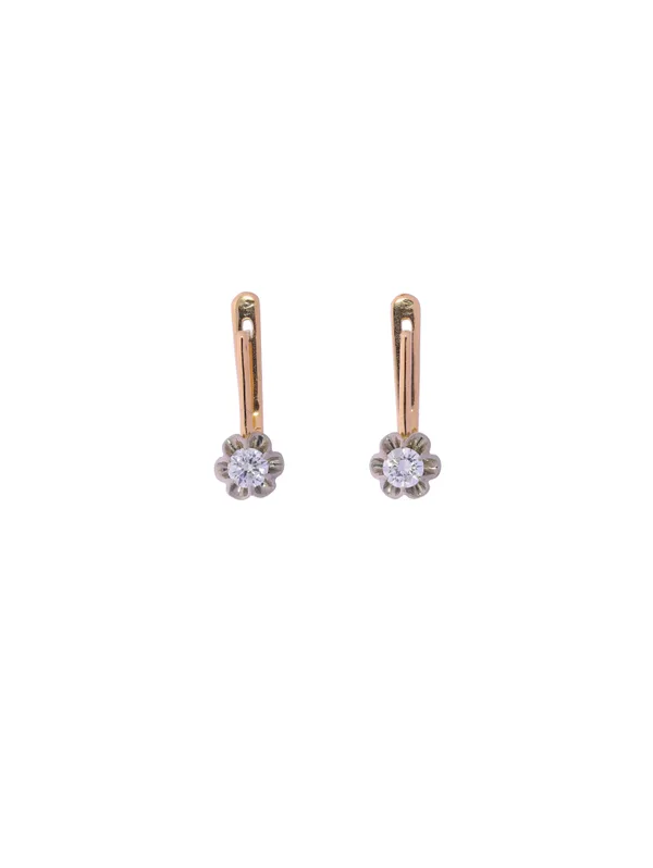 Ohrhänger – Roségold und Platin mit Diamant