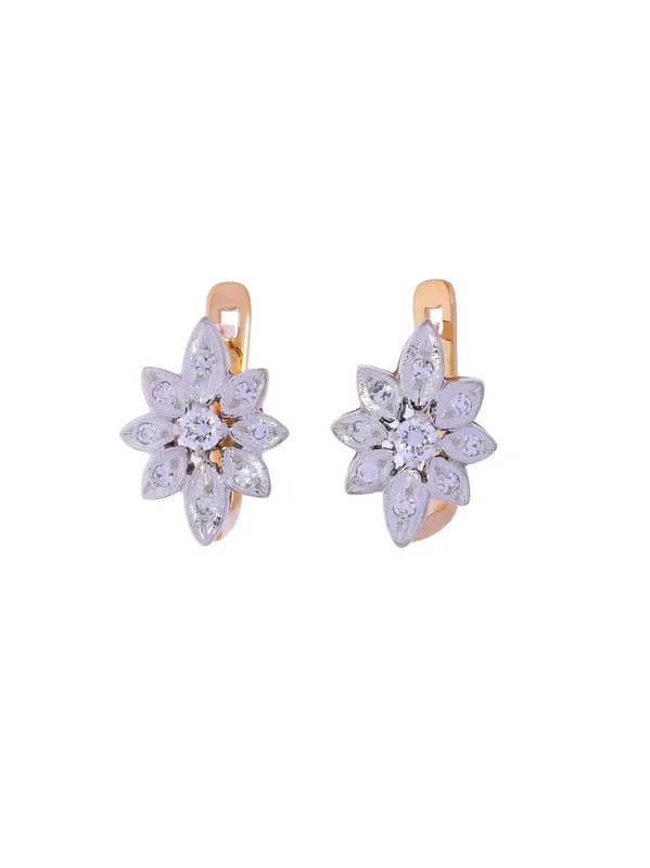 Ohrhänger – Bicolor mit Diamanten