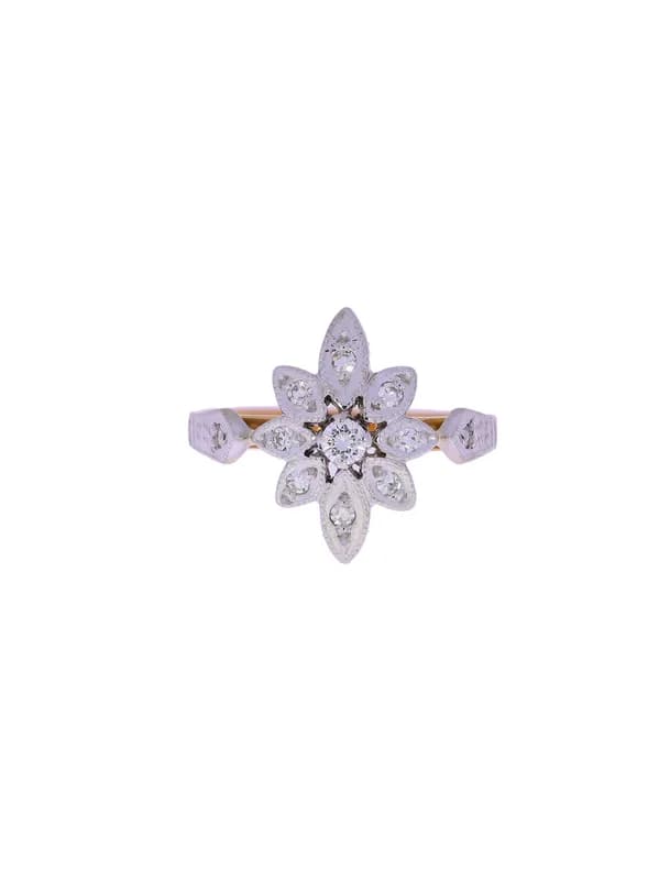 Damenring – Bicolor mit Diamanten