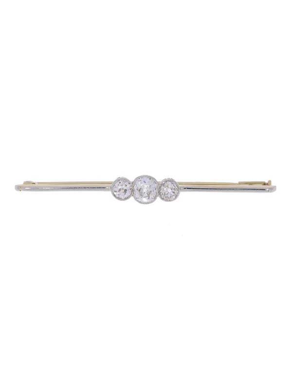 Brosche – Bicolor mit Diamanten