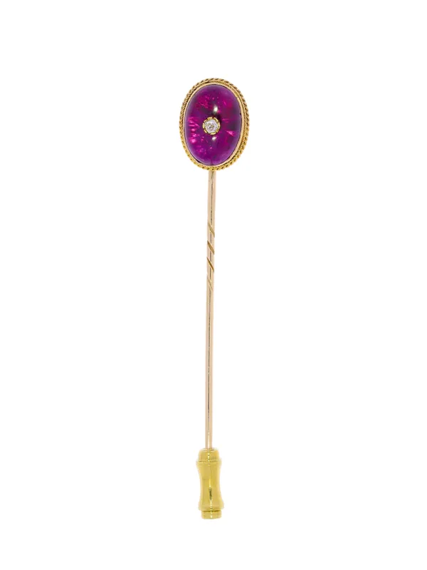 Anstecknadel – Roségold mit Amethyst und Diamant