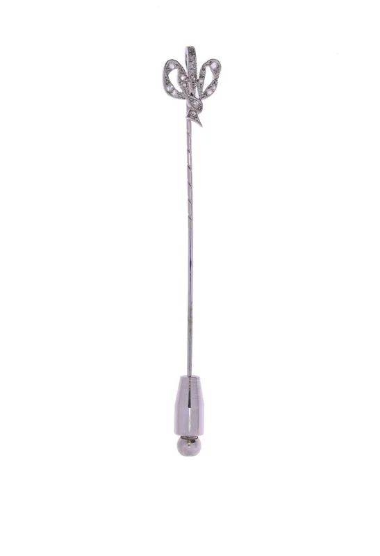 Anstecknadel – Weissgold mit Diamanten