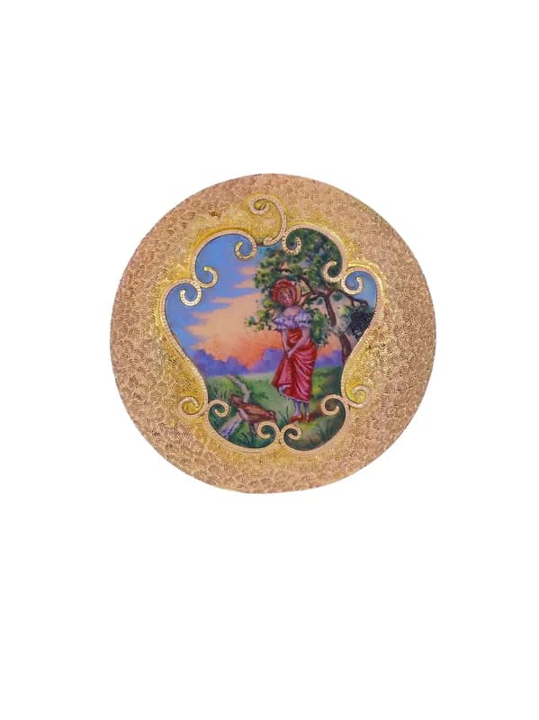 Brosche – Gelbgold