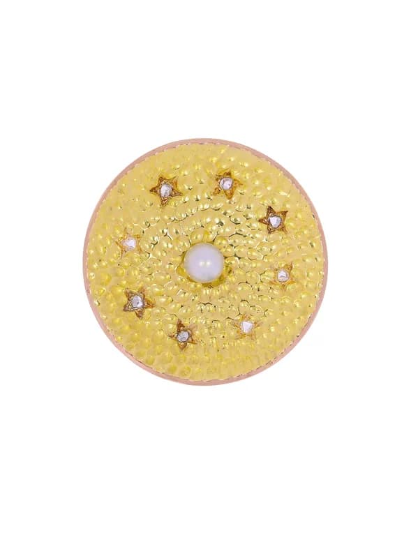 Brosche – Bicolor mit Diamanten