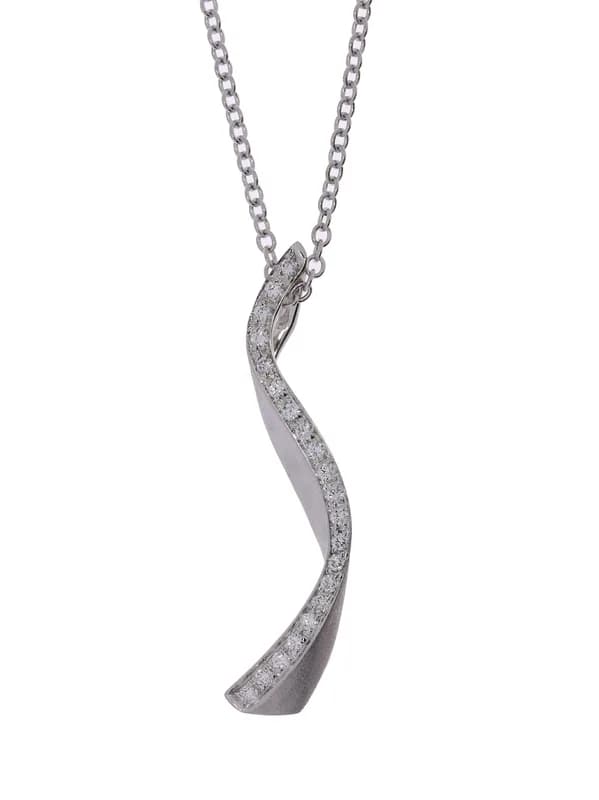 Halskette – Weissgold mit Diamanten