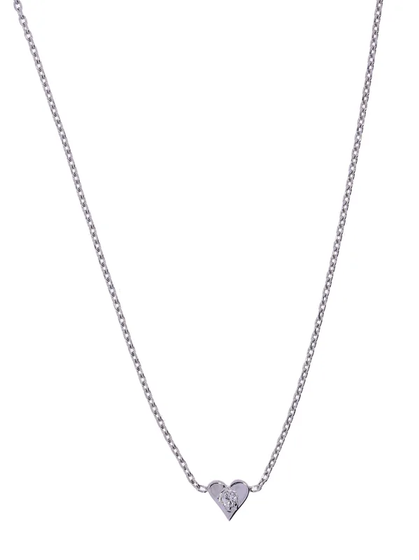 Halskette – Weissgold mit Diamant
