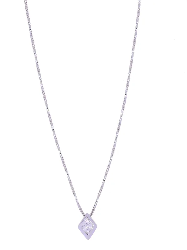 Halskette mit Anhänger – PALLAVICINI Weissgold mit Diamant