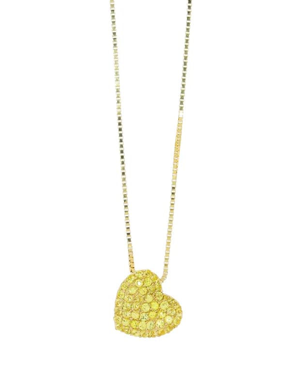 Halskette – Gelbgold mit fancy Diamanten
