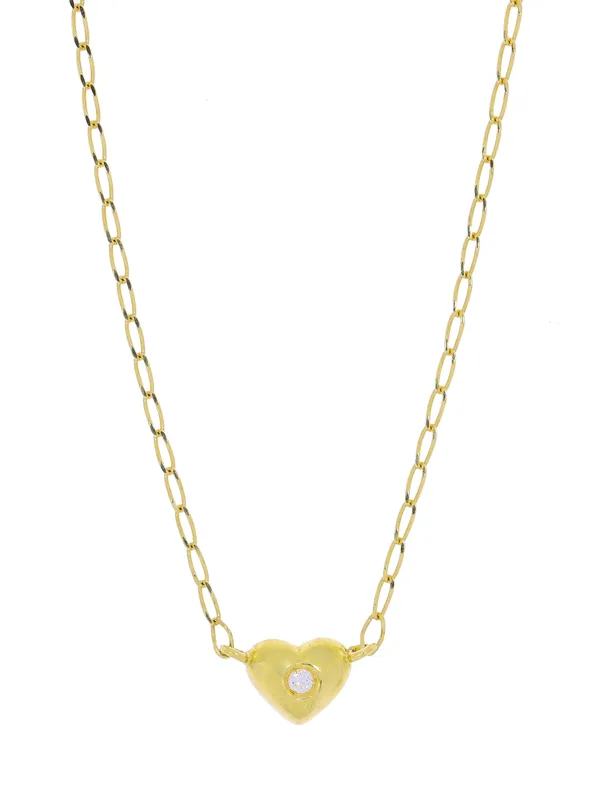 Halskette mit Anhänger – Gelbgold mit Diamant