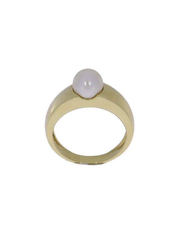 Damenring – Gelbgold mit Akoya-Perle