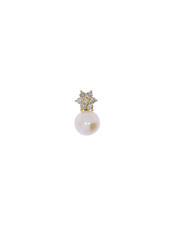Anhänger – Gelbgold mit Perle und Diamanten