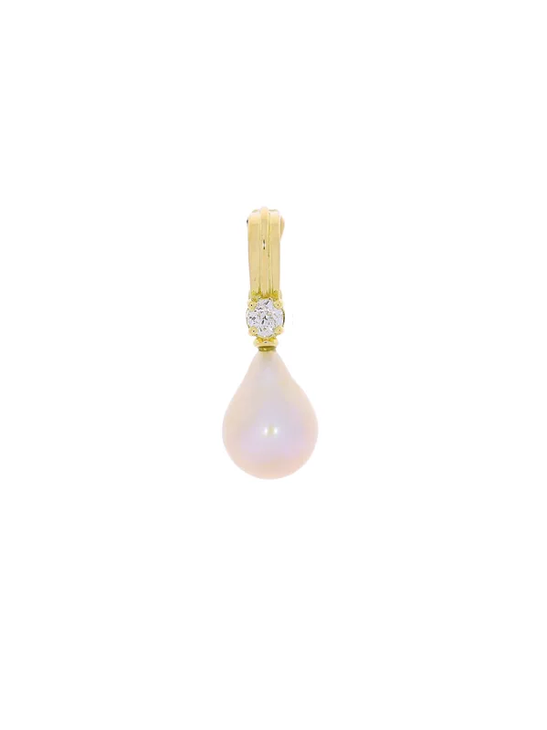 Anhänger – Gelbgold mit Perle und Diamant
