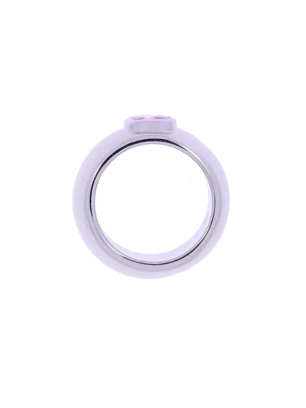 Damenring – Weissgold mit Padparadja Saphir