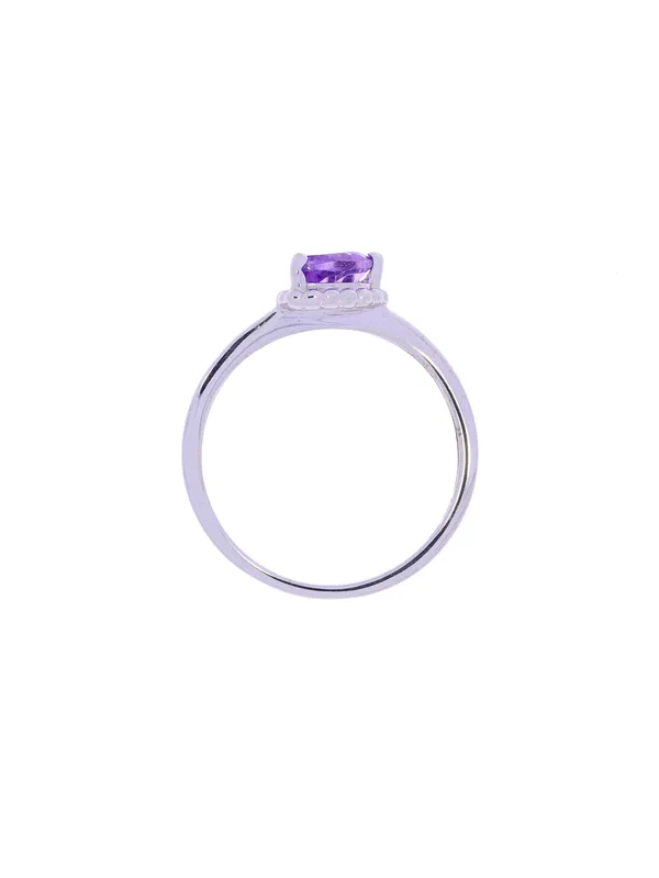 Damenring – Weissgold mit Amethyst