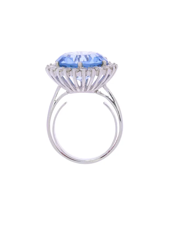 Damenring – Weissgold mit Spinell und Diamanten