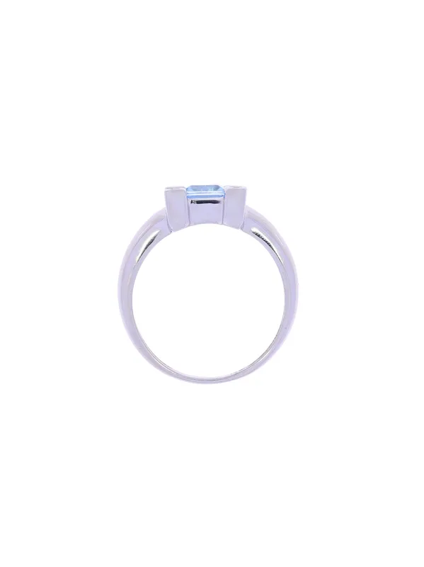 Damenring – Weissgold mit Topas und Diamanten