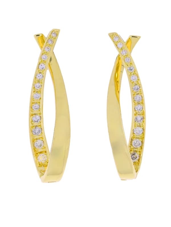 Ohrstecker – Gelbgold mit Diamanten