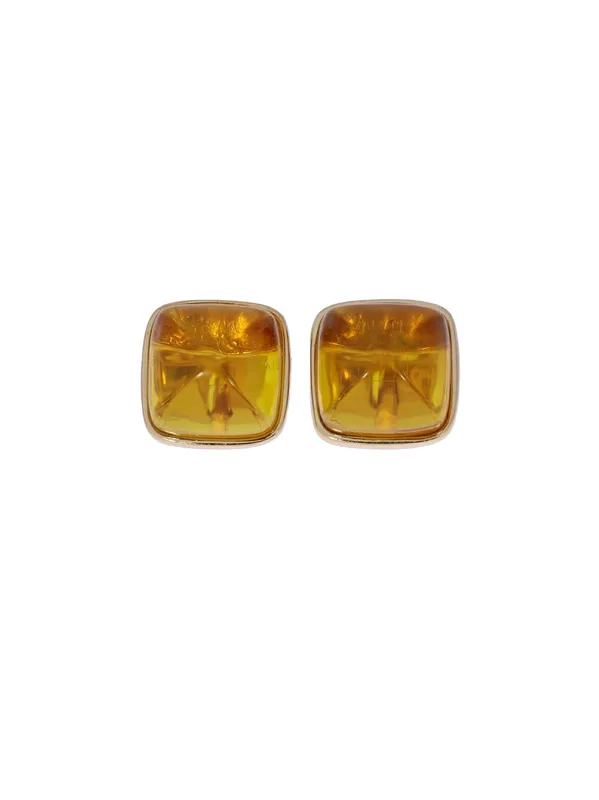 Ohrstecker – Roségold mit Bernstein