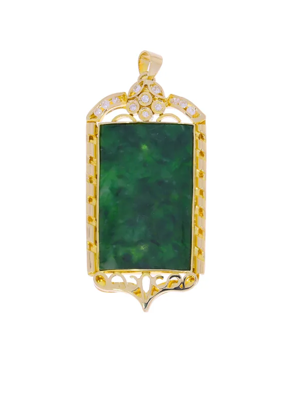 Anhänger – Bicolor mit Nephrit und Diamanten