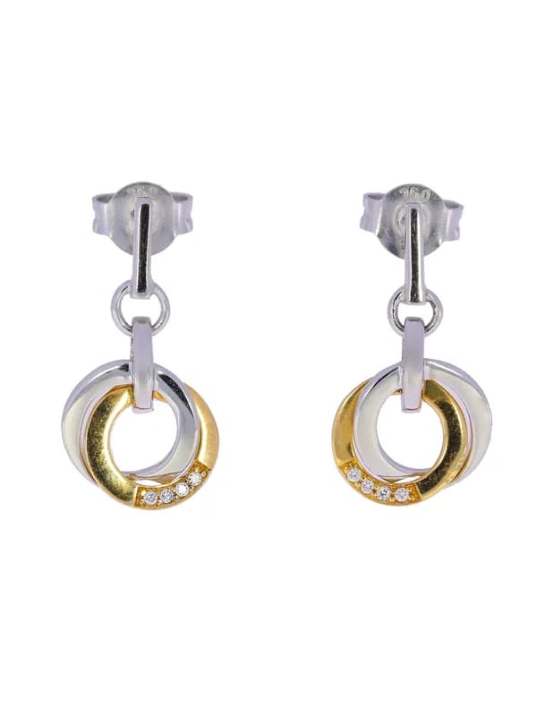 Ohrstecker – FREDY SADIK bicolor mit Diamanten