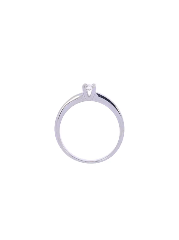 Damenring – Solitaire Weissgold 0.10ct