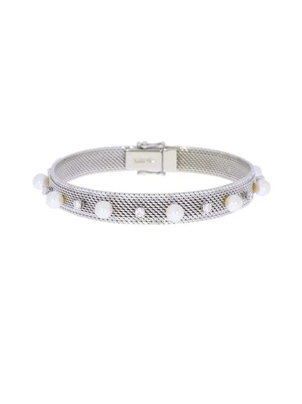 Bracelet – Weissgold mit Perlen und Diamanten