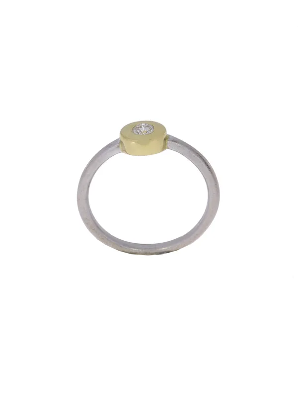 Damenring – bicolor mit Diamant 0.10ct