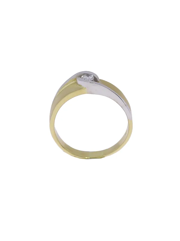 Damenring – bicolor mit Diamant 0.10ct