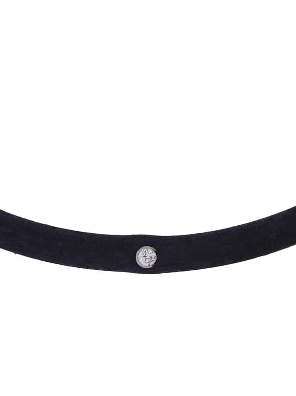 Collier – Kautschuk mit Weissgold und Diamant 0.069ct