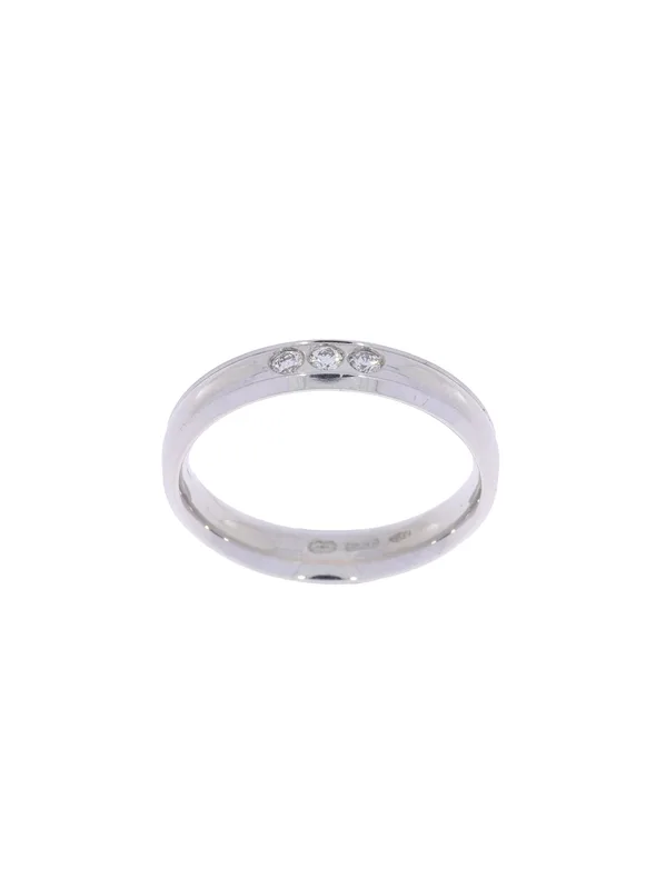 Ehering – Weissgold mit Diamanten 0.09ct