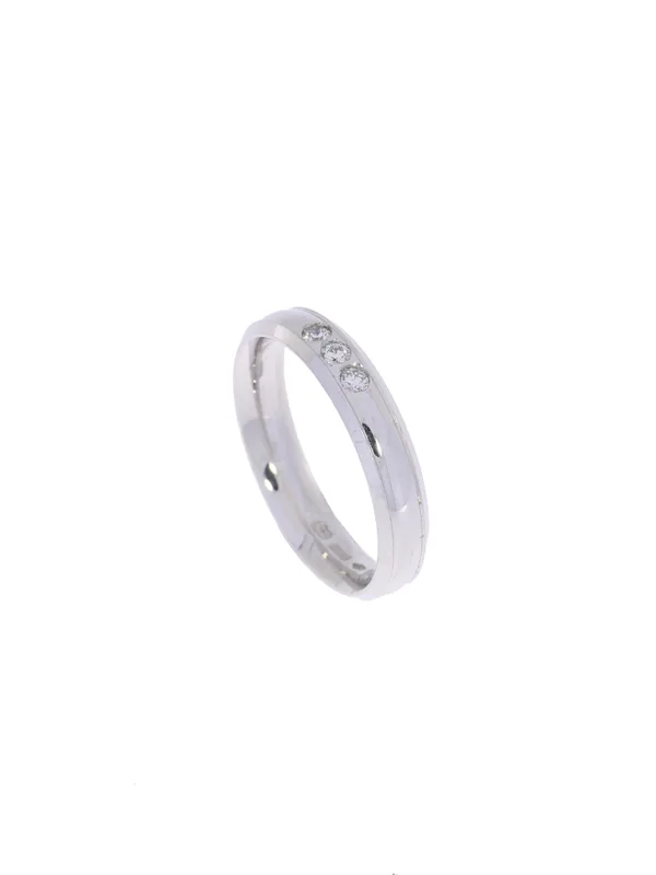 Ehering – Weissgold mit Diamanten 0.09ct