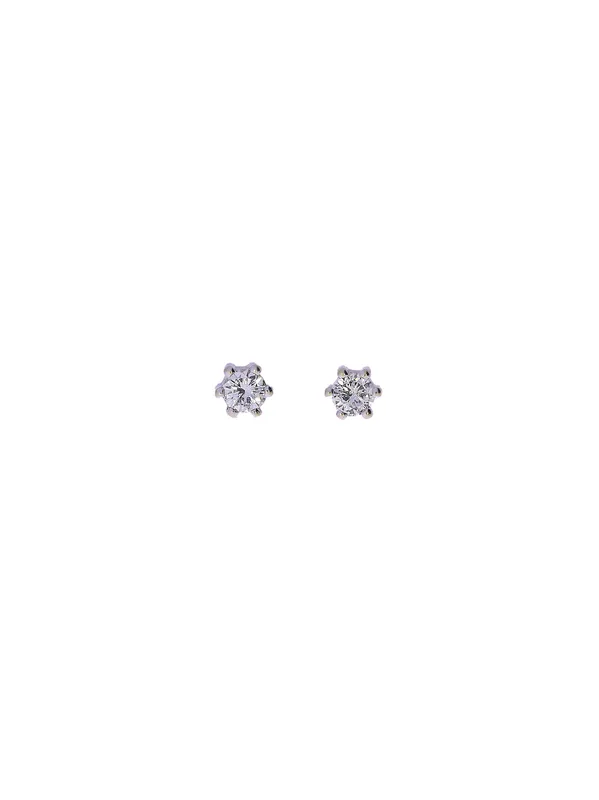 Ohrstecker – Solitaire Weissgold