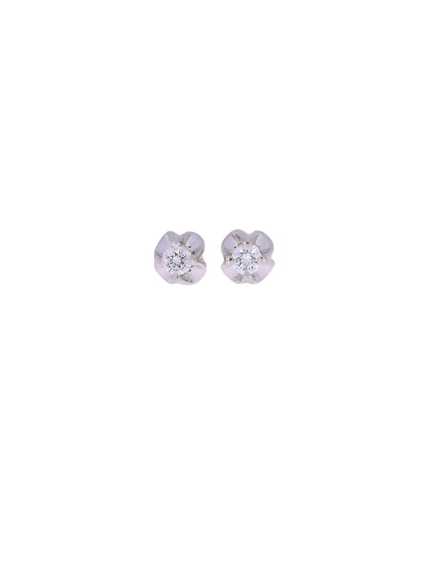 Ohrstecker – Solitaire Weissgold