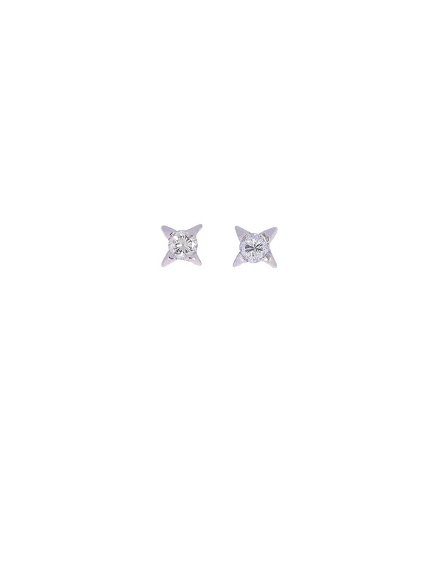 Ohrstecker – Solitaire Weissgold 0.05ct
