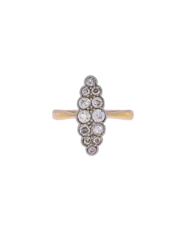 Damenring – Bicolor mit Diamanten