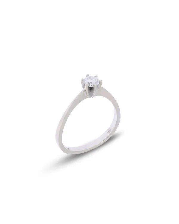 Damenring – Solitaire Weissgold 0.31ct