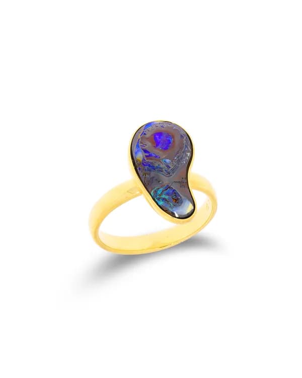 Damenring mit Boulder-Opal