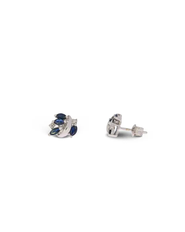 Ohrstecker CHRIST – Weissgold mit Saphiren und Diamanten