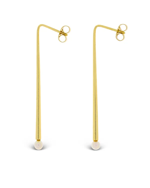 Ohrstecker – Gelbgold mit Akoya-Perle