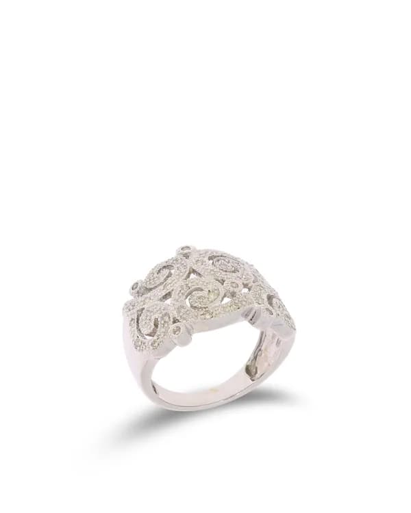 Damenring – Weissgold mit Diamanten