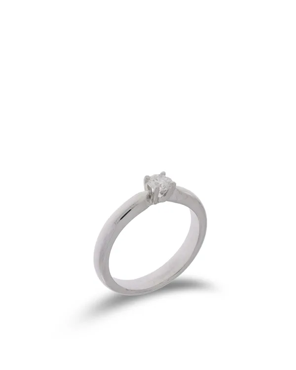 Damenring – Solitaire Weissgold mit Diamant 0.20ct