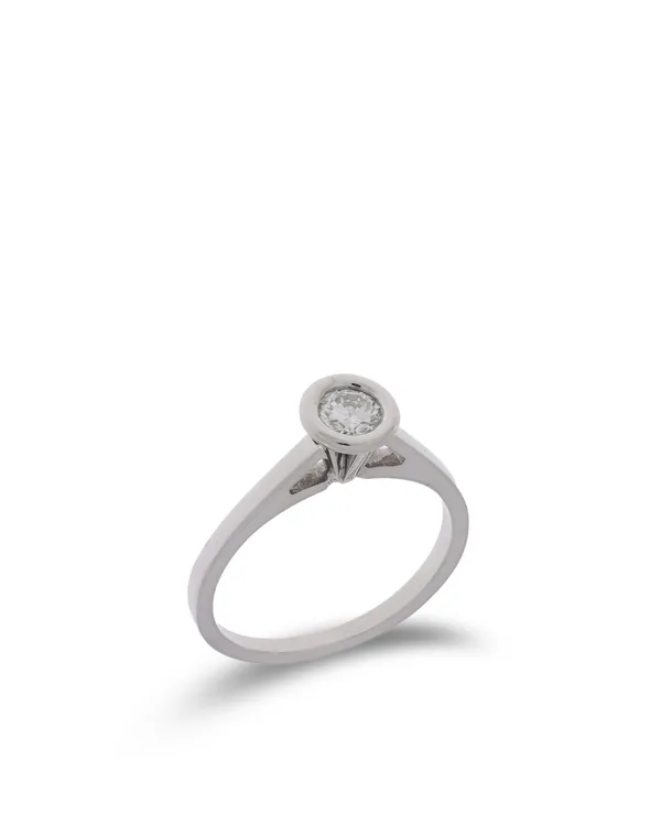 Damenring – Solitaire Weissgold mit Diamant 0.32ct
