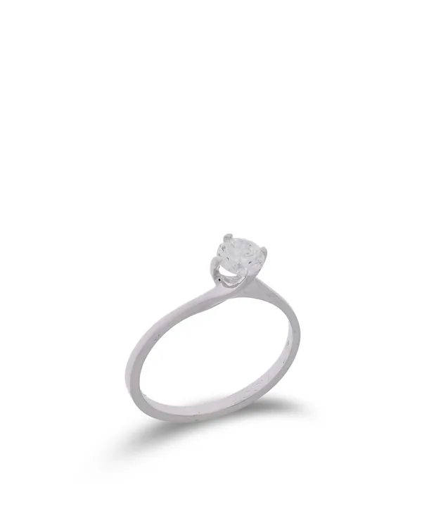 Damenring – Solitaire Weissgold mit Diamant 0.46ct
