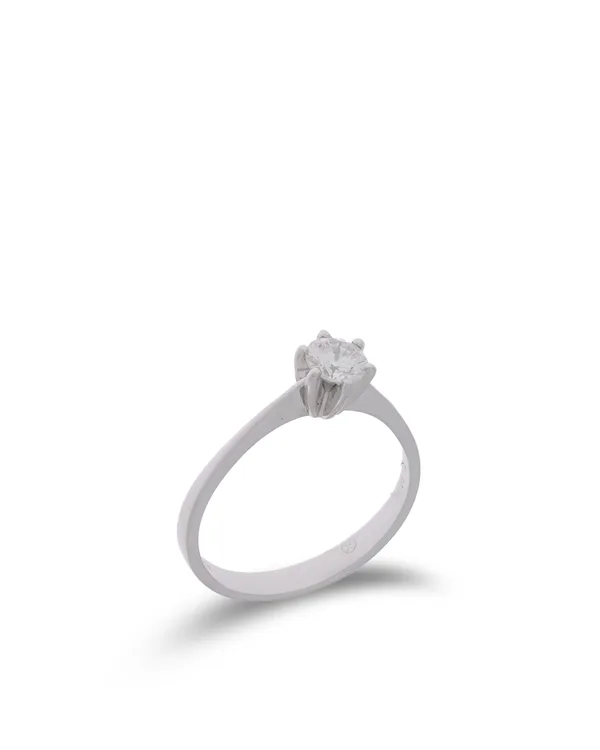 Ladies’ ring – KURZ Solitaire white gold with diamond 0.40ct
