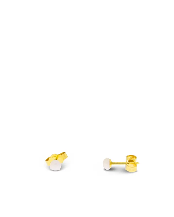 Ohrstecker – Gelbgold mit Süsswasserperle