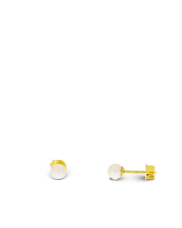 Ohrstecker – Gelbgold mit Akoya-Perle
