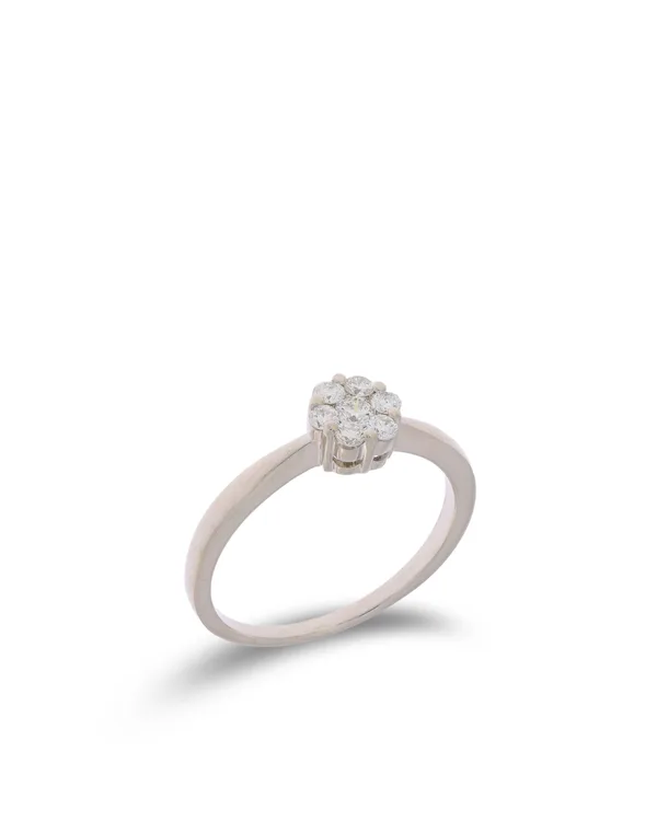 Damenring – Weissgold mit Diamanten 0.32ct